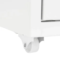 vidaXL Ladeblok verrijdbaar 28x41x109 cm metaal wit