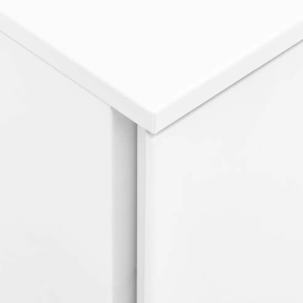 vidaXL Ladeblok verrijdbaar 39x45x67 cm staal wit