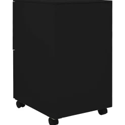 vidaXL Ladeblok verrijdbaar 39x45x67 cm staal zwart