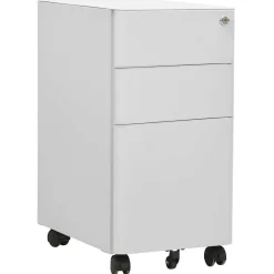 vidaXL Ladeblok verrijdbaar 30x45x59 cm staal lichtgrijs