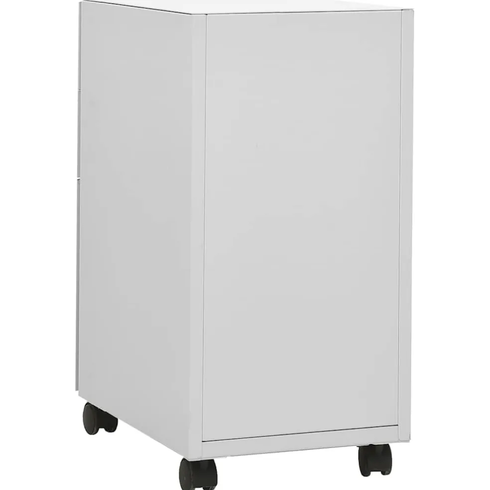 vidaXL Ladeblok verrijdbaar 30x45x59 cm staal lichtgrijs
