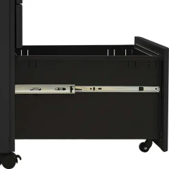 vidaXL Ladeblok verrijdbaar 30x45x59 cm staal antracietkleurig