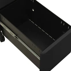 vidaXL Ladeblok verrijdbaar 30x45x59 cm staal antracietkleurig