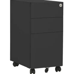 vidaXL Ladeblok verrijdbaar 30x45x59 cm staal antracietkleurig