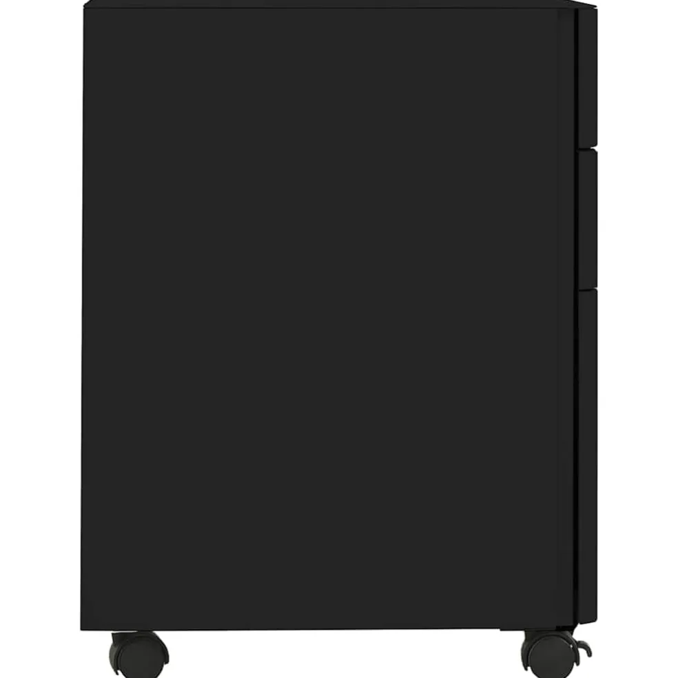 vidaXL Ladeblok verrijdbaar 30x45x59 cm staal zwart
