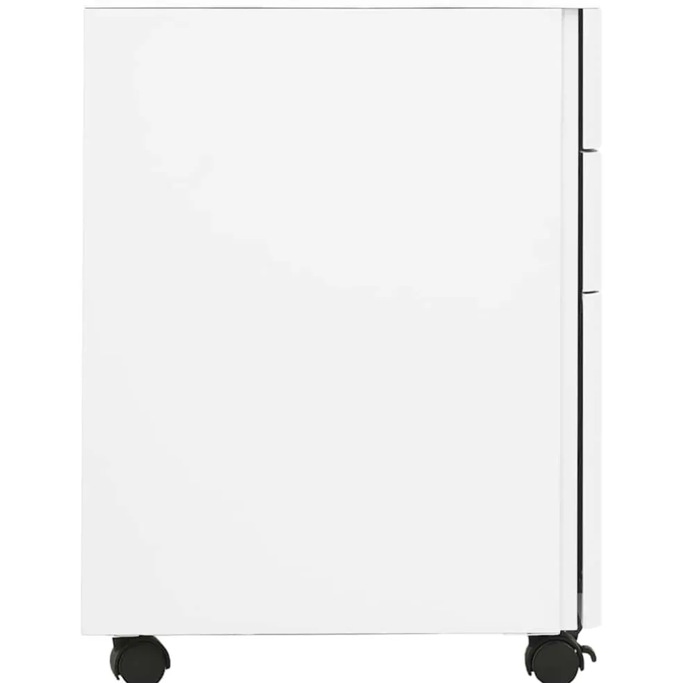 vidaXL Ladeblok verrijdbaar 39x45x59 cm staal wit