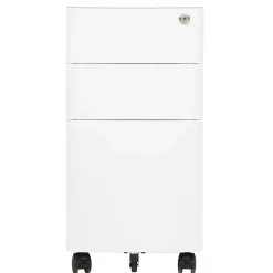 vidaXL Ladeblok verrijdbaar 39x45x59 cm staal wit