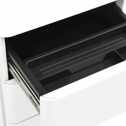 vidaXL Ladeblok verrijdbaar 39x45x59 cm staal wit