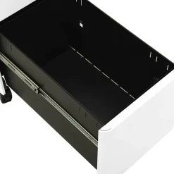 vidaXL Ladeblok verrijdbaar 39x45x59 cm staal wit