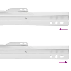 vidaXL Ladegeleider 2 st Wit 250 mm Staal