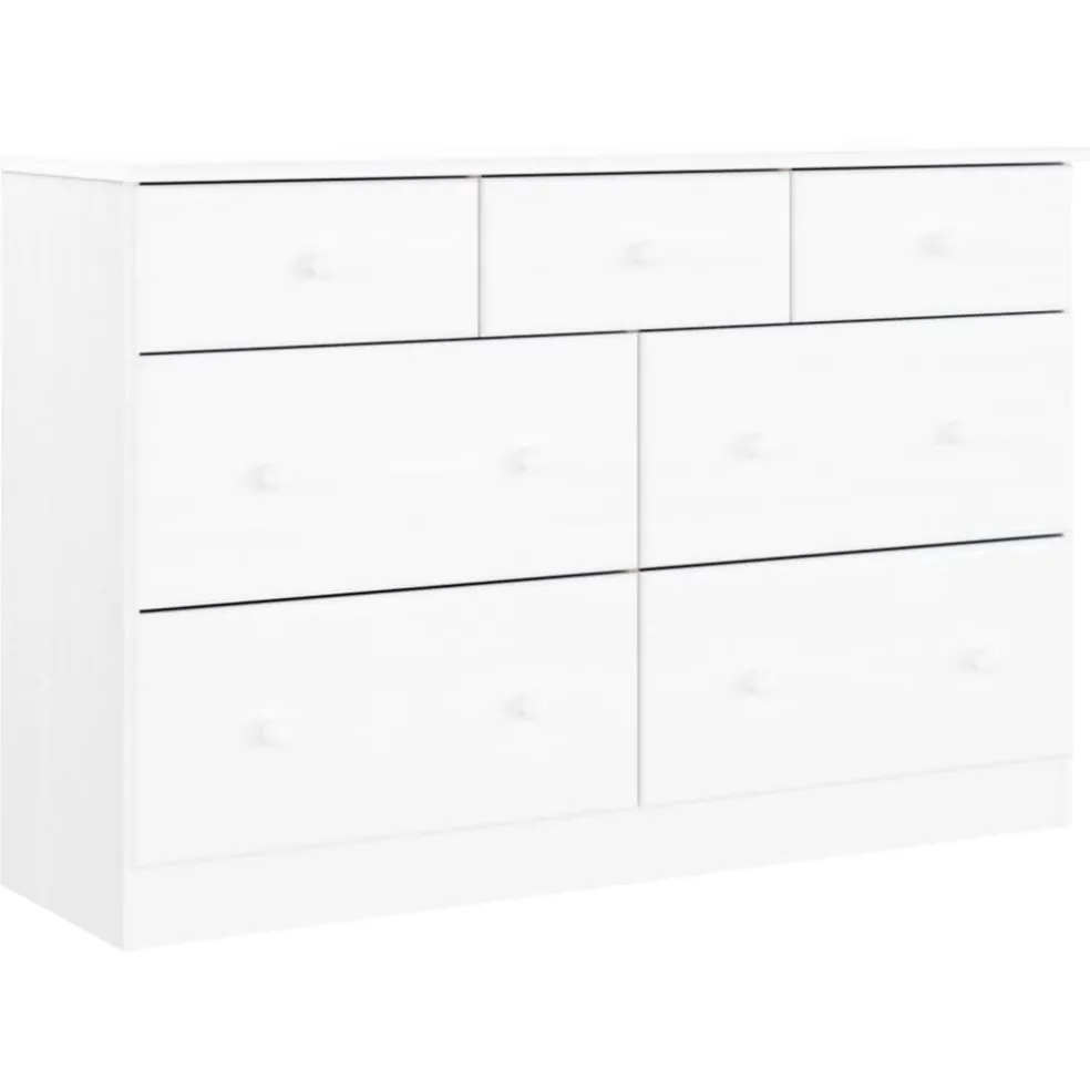 vidaXL Ladekast ALTA 112x35x73 cm massief grenenhout wit