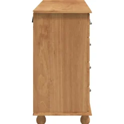 vidaXL Ladekast ASKIM Bruin 79 x 40 x 133,5 cm Massief grenenhout