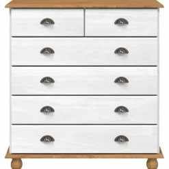 vidaXL Ladekast ASKIM Wit 91 x 40 x 95,5 cm Massief grenenhout