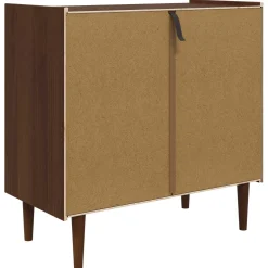 vidaXL Ladekast BILBAO Donkerkaramel 90 x 45 x 89 cm