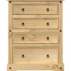 vidaXL Ladekast Corona 92x48x114 cm massief grenenhout