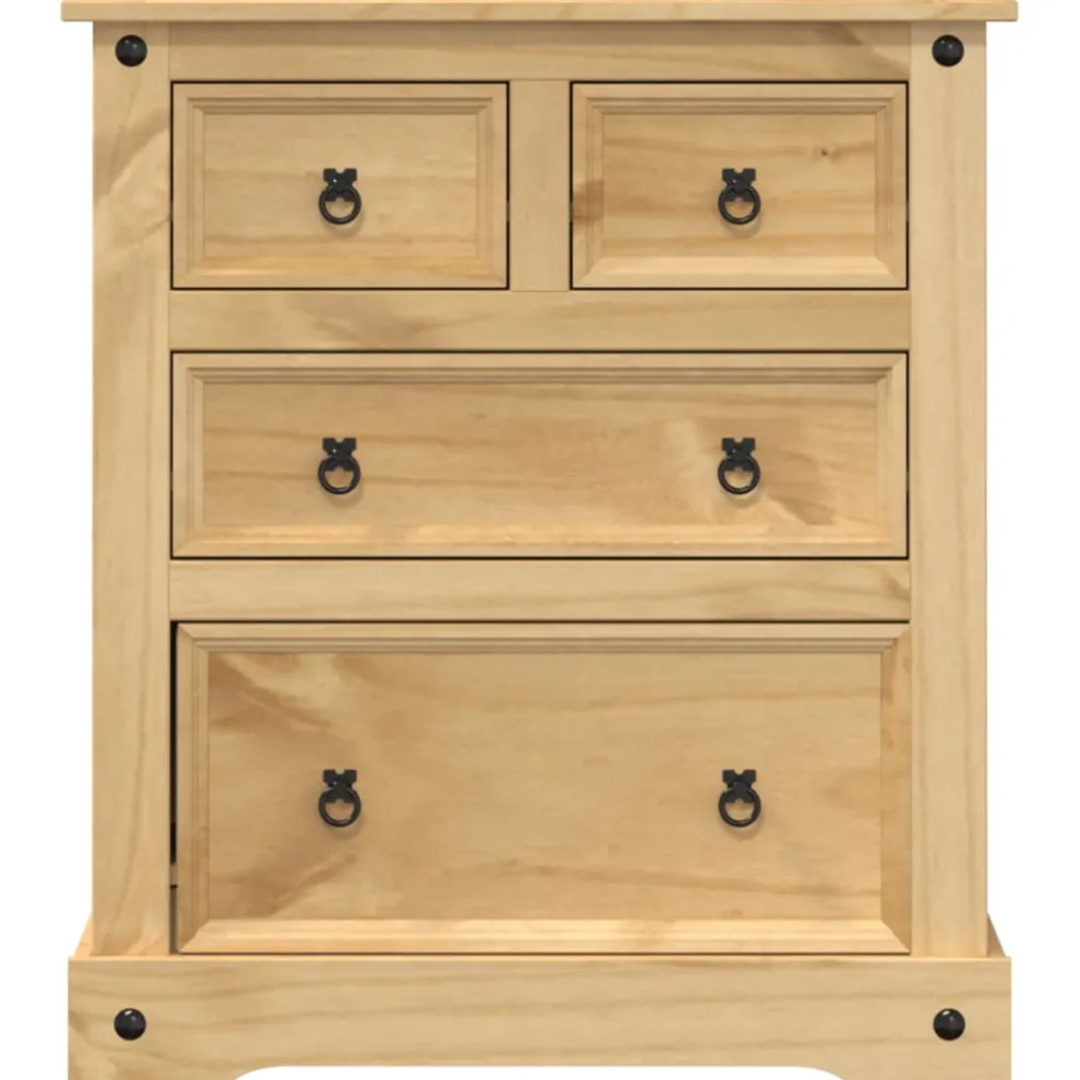 vidaXL Ladekast Corona 80x43x91 cm massief grenenhout
