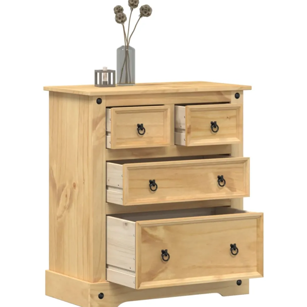 vidaXL Ladekast Corona 80x43x91 cm massief grenenhout