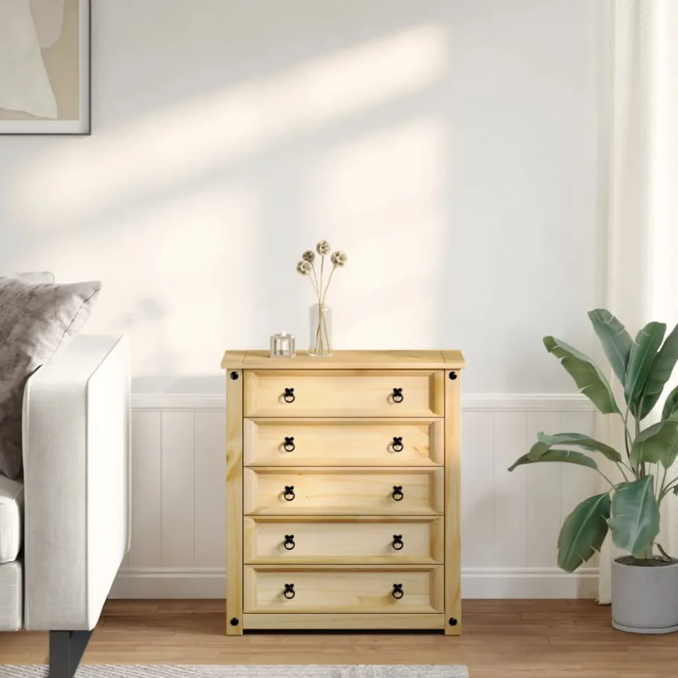 vidaXL Ladekast Corona 80x40x89 cm massief grenenhout