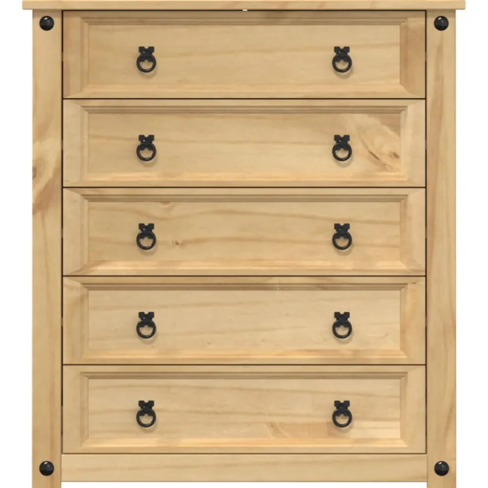 vidaXL Ladekast Corona 80x40x89 cm massief grenenhout
