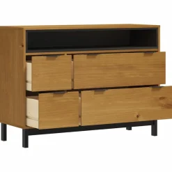 vidaXL Ladekast FLAM 110x40x80 cm massief grenenhout