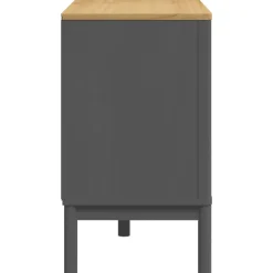 vidaXL Ladekast FLORO massief grenenhout grijs