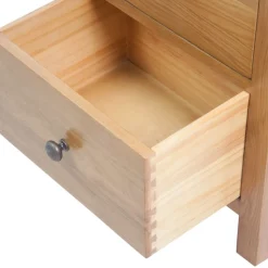 vidaXL Ladekast hoog 45x32x110 cm massief eikenhout