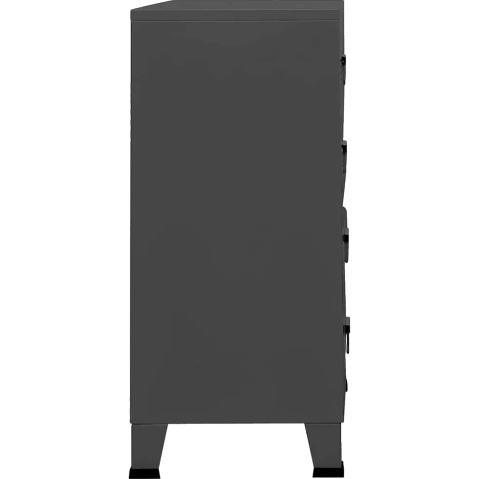 vidaXL Ladekast industrieel 78x40x93 cm metaal antracietkleurig