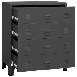 vidaXL Ladekast industrieel 78x40x93 cm metaal antracietkleurig