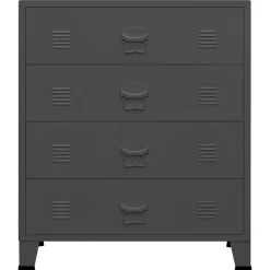 vidaXL Ladekast industrieel 78x40x93 cm metaal antracietkleurig