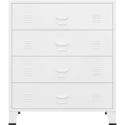 vidaXL Ladekast industrieel 78x40x93 cm metaal wit