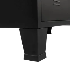 vidaXL Ladekast industriële stijl 78x40x93 cm metaal zwart