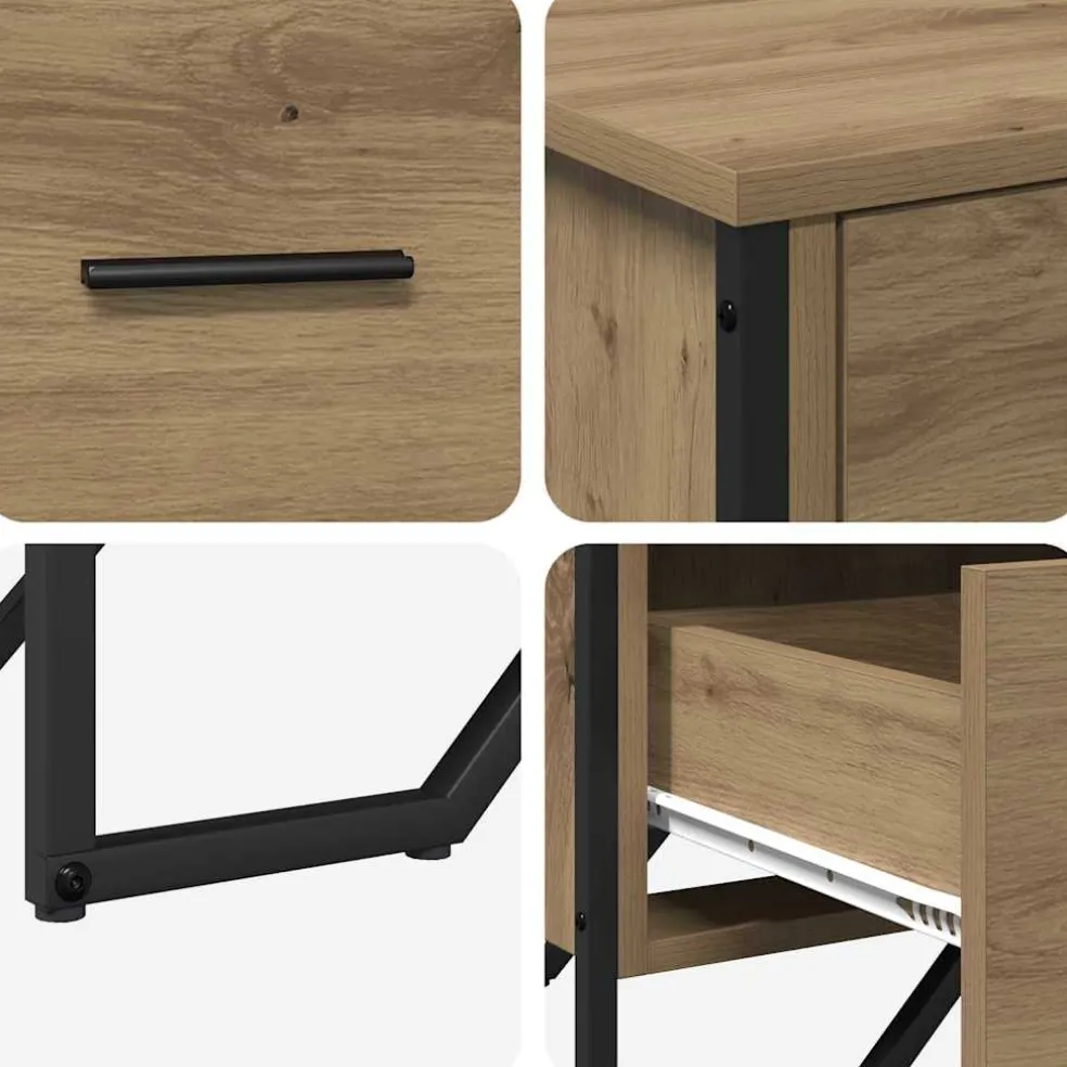 vidaXL Ladekast 6-Lade Artisan Eiken 91 x 35,5 x 74,5 cm