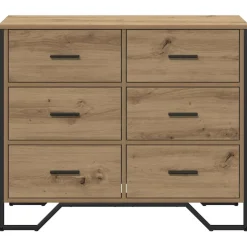 vidaXL Ladekast 6-Lade Artisan Eiken 91 x 35,5 x 74,5 cm
