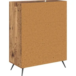 vidaXL Ladekast met lade Oudhout 69,5 x 34 x 90 cm Geconstrueerd hout