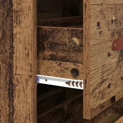 vidaXL Ladekast met lade Oudhout 69,5 x 34 x 90 cm Geconstrueerd hout