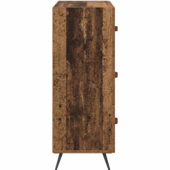 vidaXL Ladekast met lade Oudhout 69,5 x 34 x 90 cm Geconstrueerd hout
