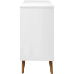 vidaXL Ladekast MOLDE 113x40x80 cm massief grenenhout wit