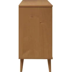 vidaXL Ladekast MOLDE 113x40x80 cm massief grenenhout bruin