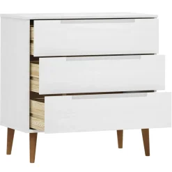 vidaXL Ladekast MOLDE 80x40x80 cm massief grenenhout wit