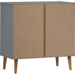vidaXL Ladekast MOLDE 80x40x80 cm massief grenenhout grijs