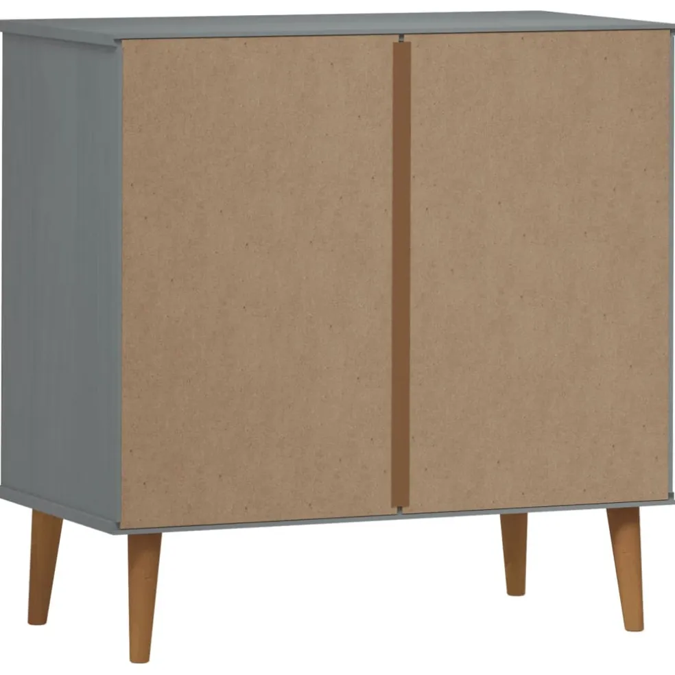 vidaXL Ladekast MOLDE 80x40x80 cm massief grenenhout grijs