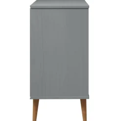 vidaXL Ladekast MOLDE 80x40x80 cm massief grenenhout grijs