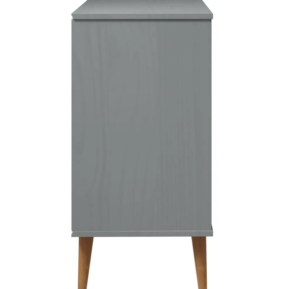 vidaXL Ladekast MOLDE 80x40x80 cm massief grenenhout grijs