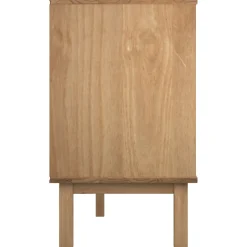 vidaXL Ladekast OTTA 111x43x73,5 cm grenenhout bruin en grijs