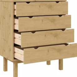 vidaXL Ladekast OTTA 76,5x39,5x90 cm massief grenenhout