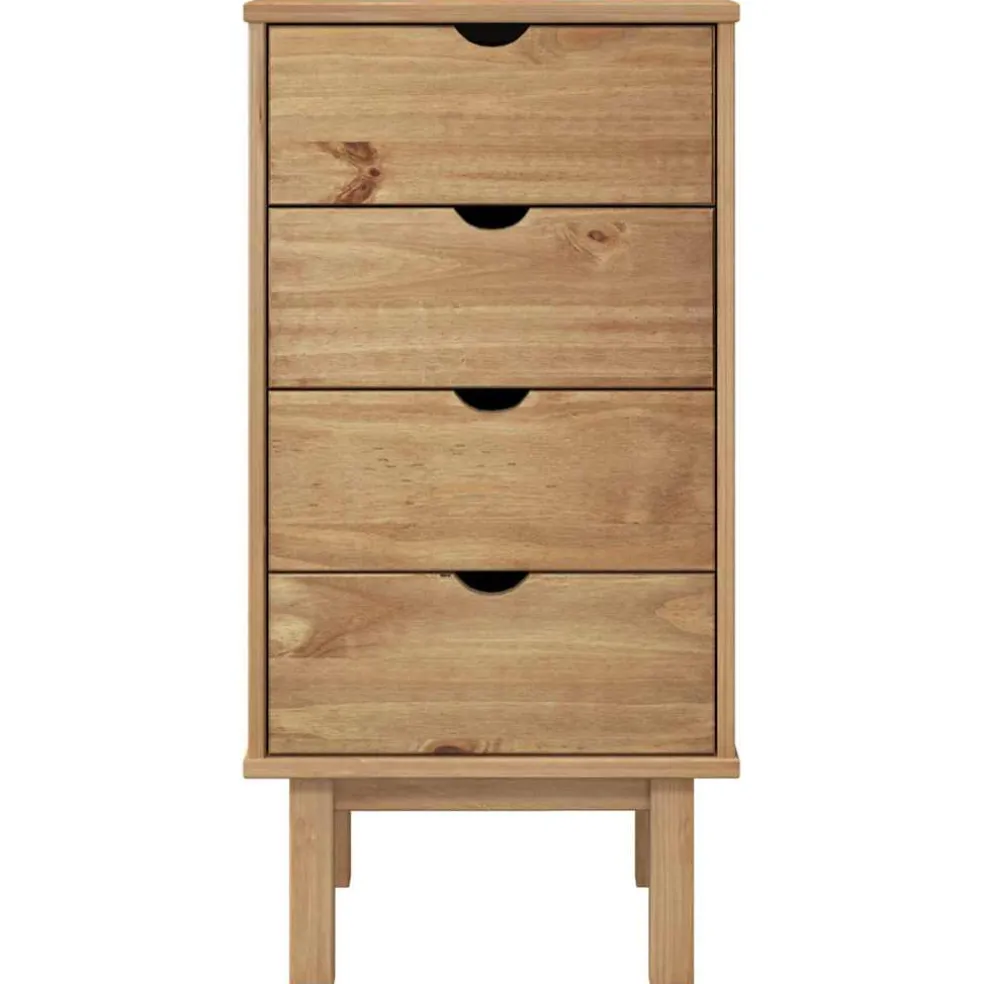vidaXL Ladekast OTTA 45x39x90 cm massief grenenhout