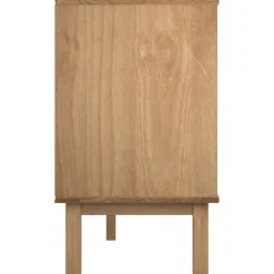 vidaXL Ladekast OTTA 111x43x73,5 cm massief grenenhout bruin en wit