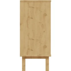 vidaXL Ladekast OTTA 76,5x39,5x90 cm massief grenenhout bruin en grijs