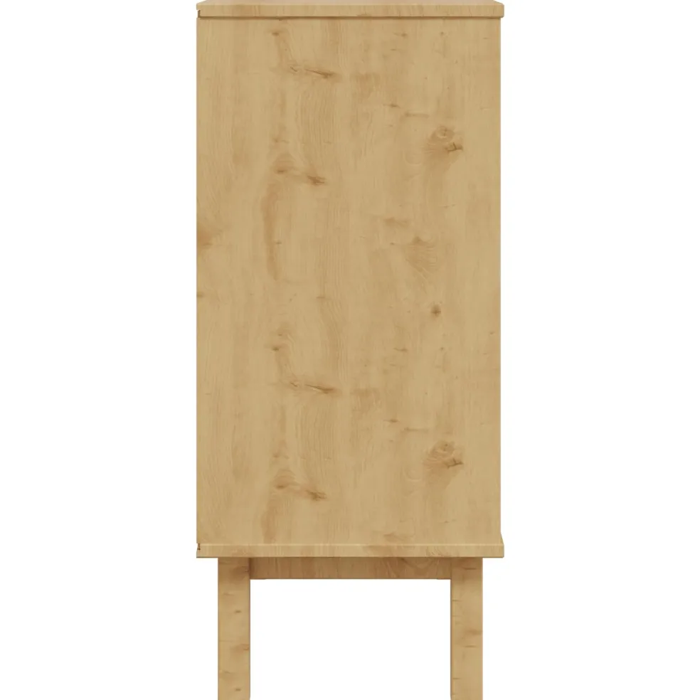 vidaXL Ladekast OTTA Zwart 76,5 x 39,5 x 90 cm Massief grenenhout