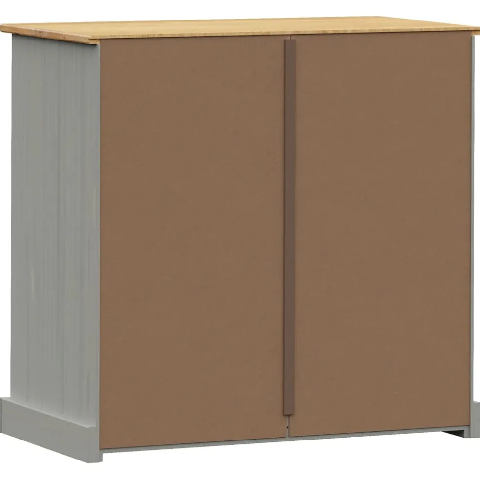 vidaXL Ladekast VIGO 80x40x76 cm massief grenenhout grijs